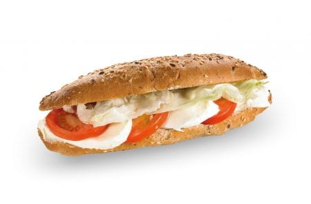 Bagetka šestizrnná s rajčaty