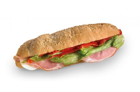 Bageta s uzeným masem